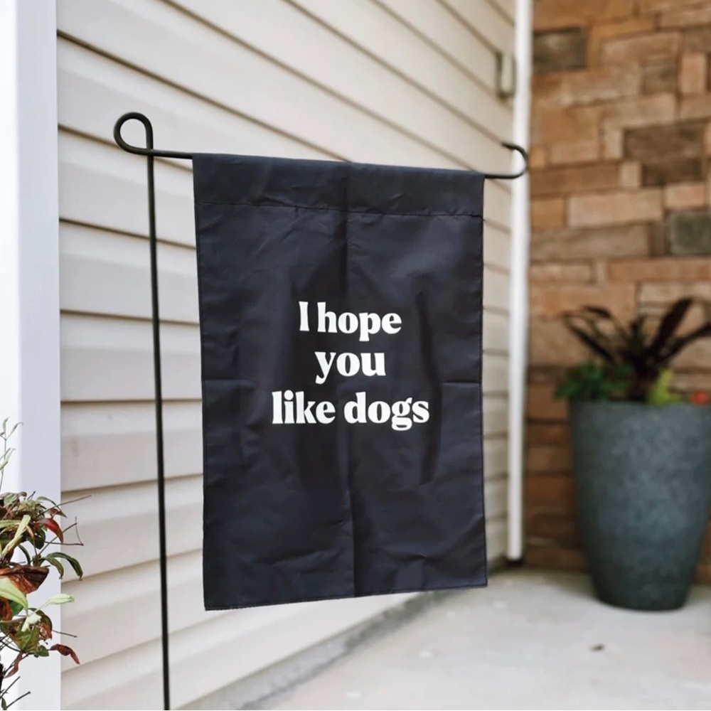 Dog garden flag